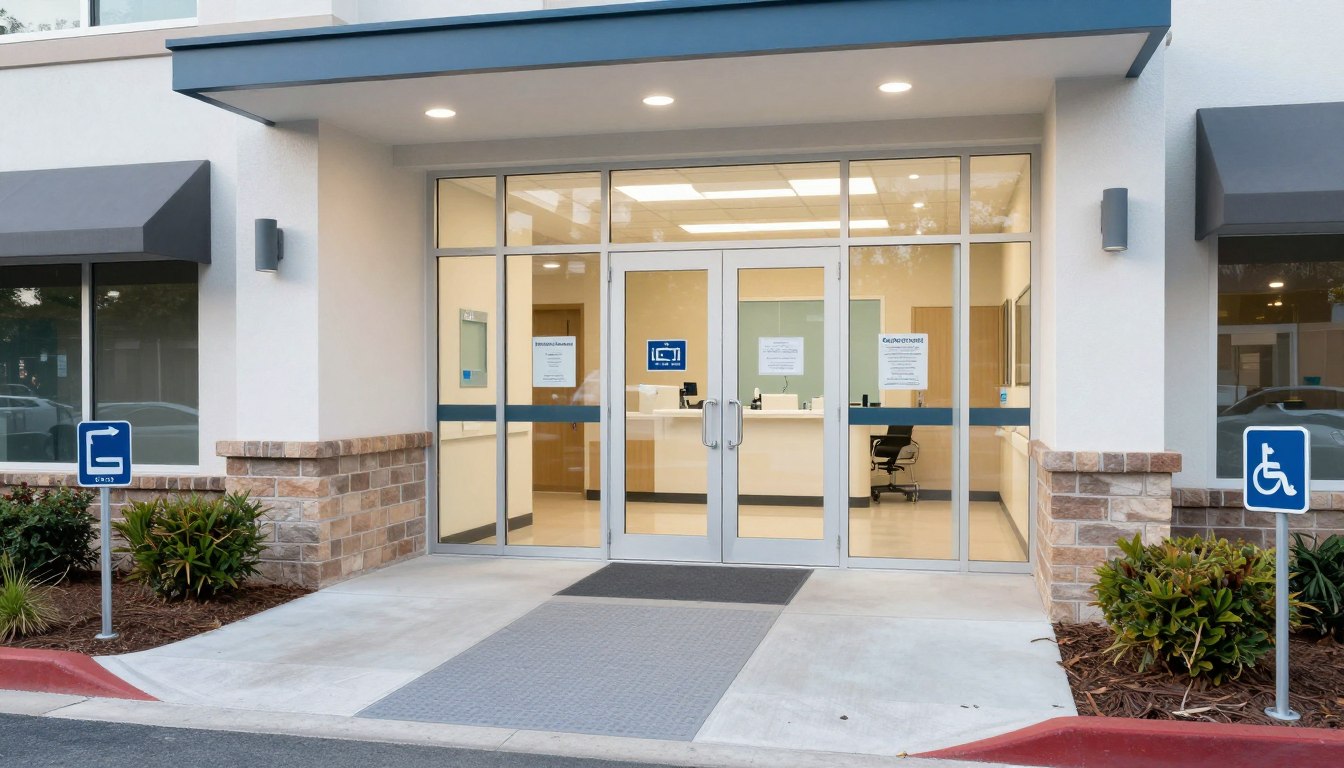 Accessible dental clinic entrance