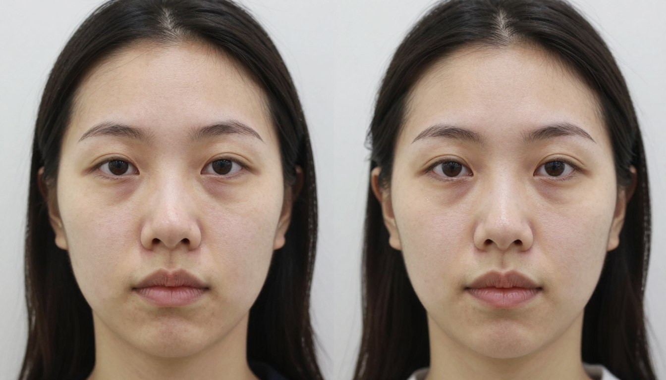 Before and after comparison showing natural-looking results from anti-wrinkle treatments performed by dentist
