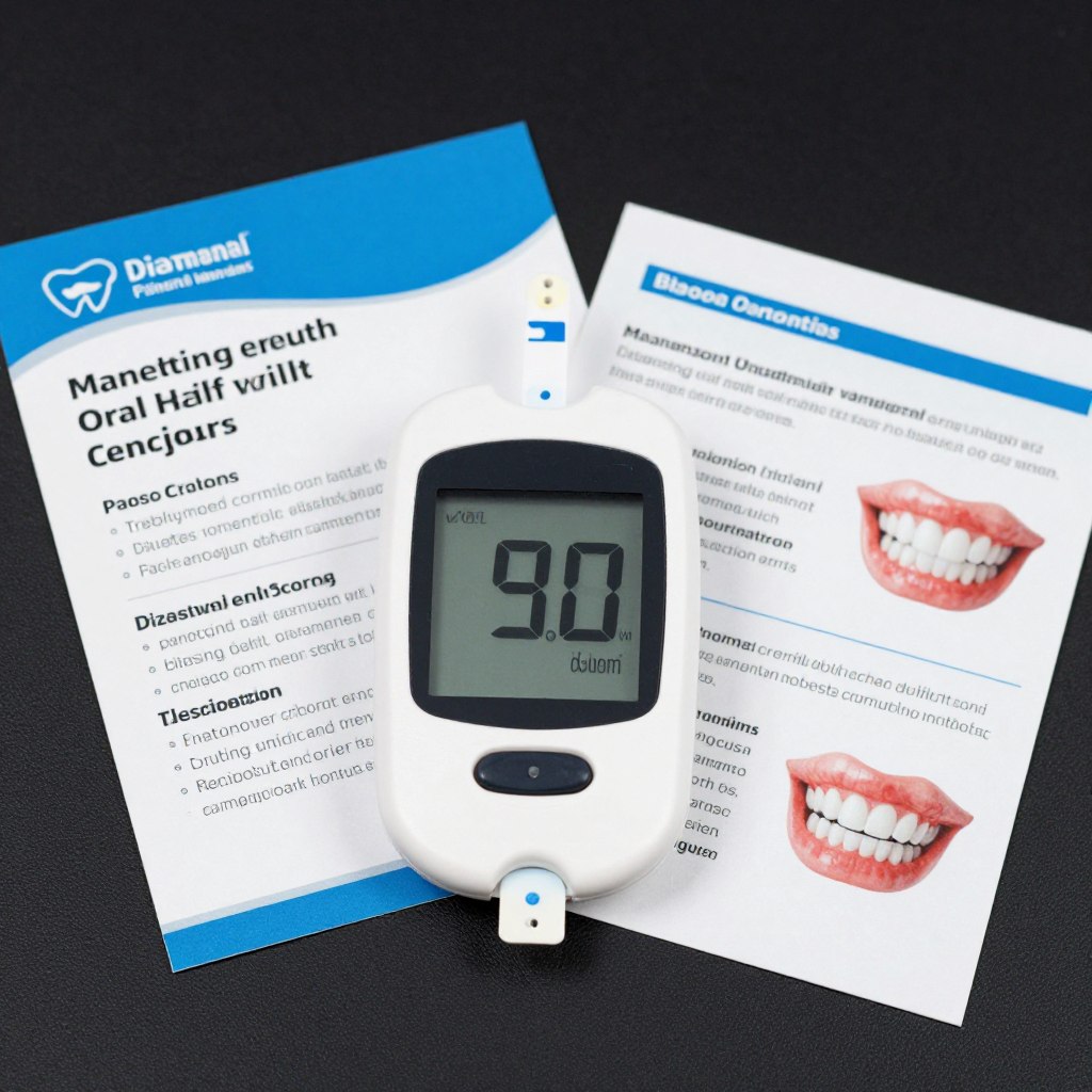 Blood sugar monitor and dental health materials