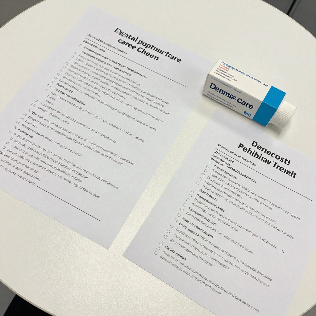 Dental aftercare instruction sheet