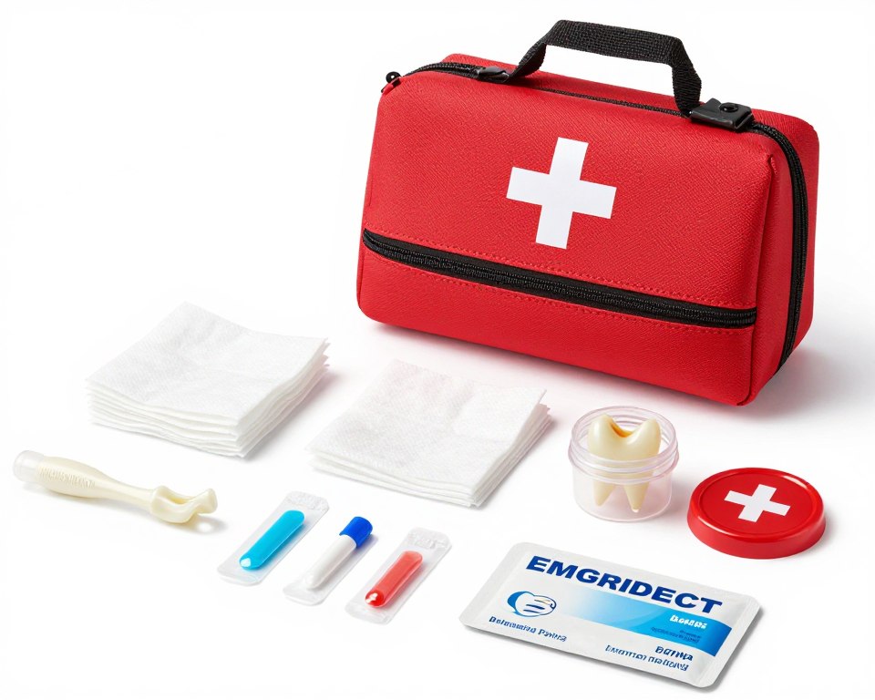 First aid kit for dental emergencies