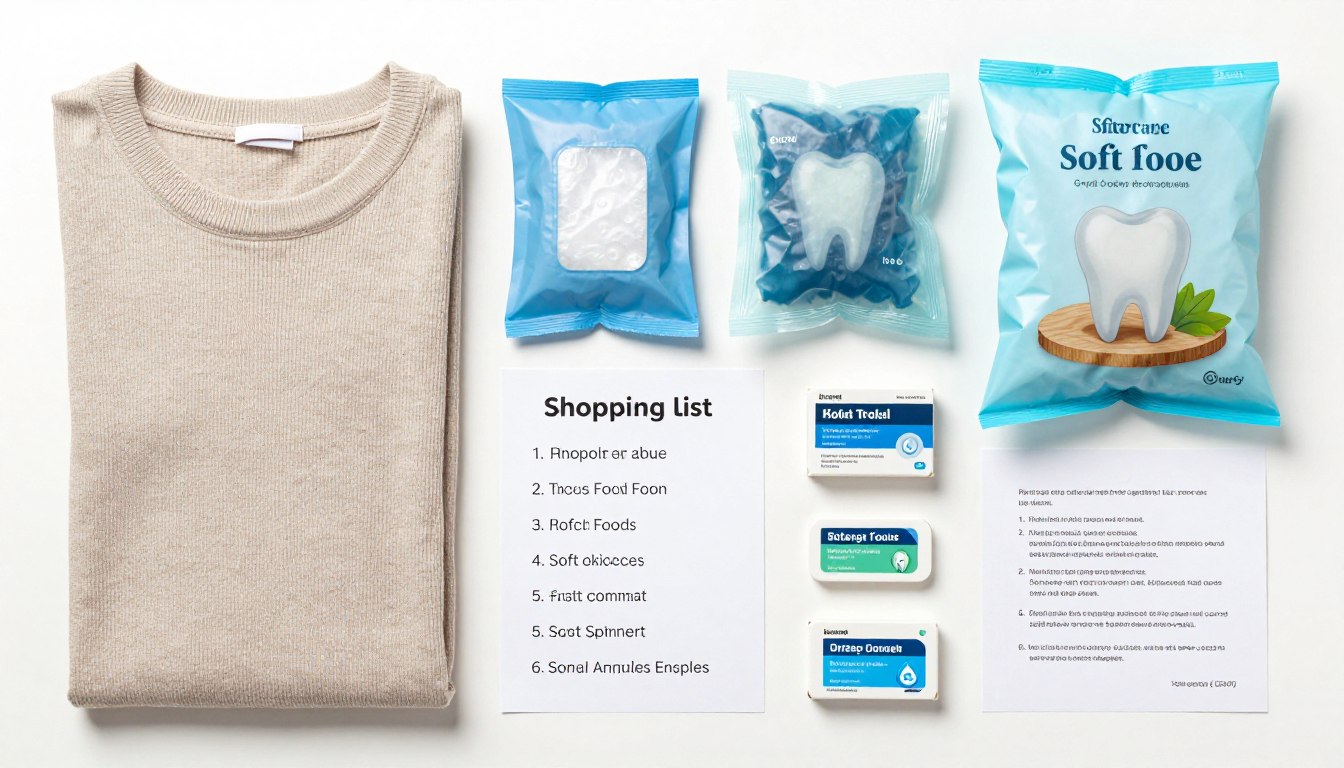 Patient preparation checklist and items for wisdom teeth removal