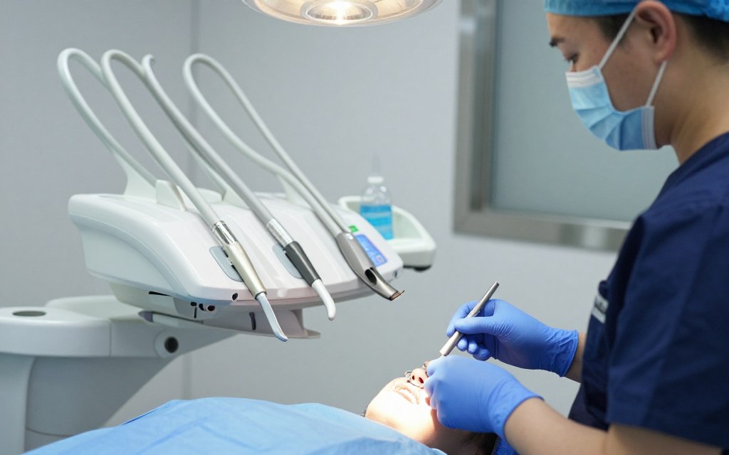 Professional surgical setup for wisdom teeth removal procedure