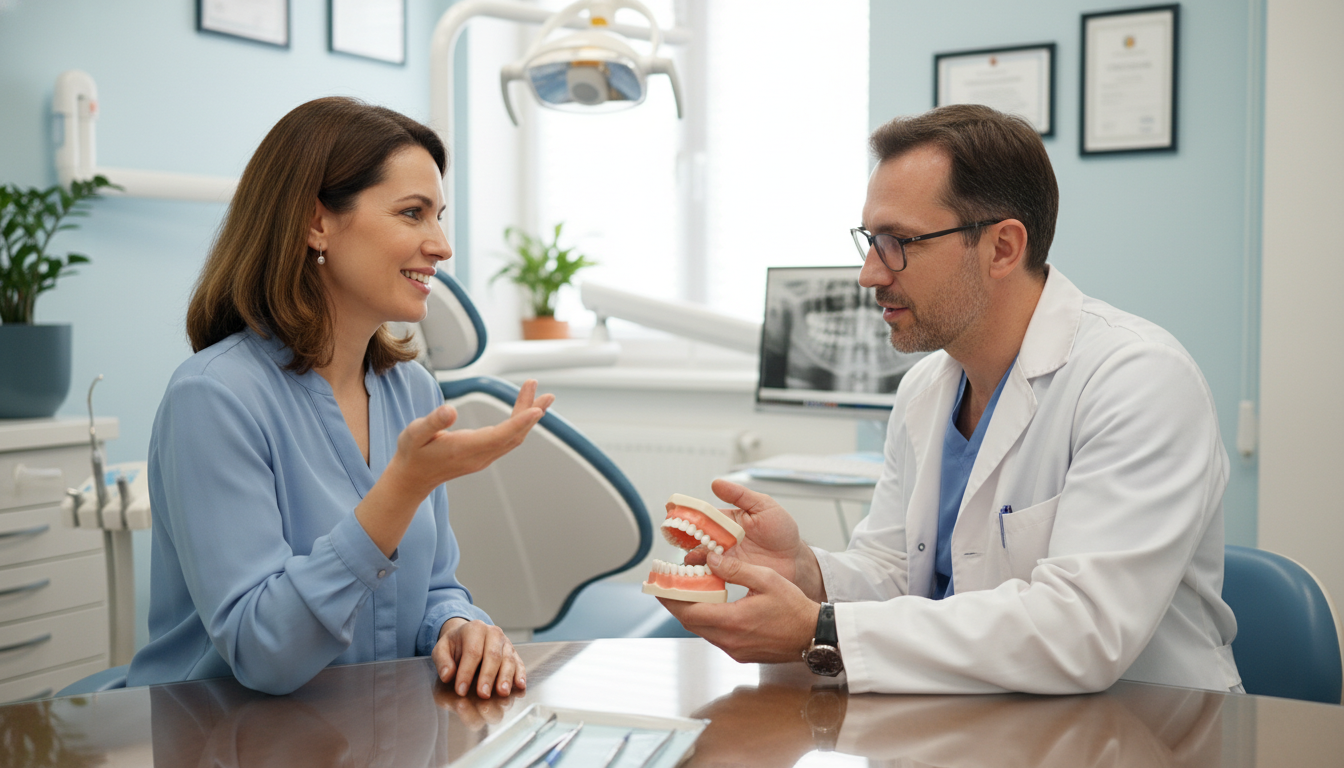 patient asking questions to dentist about wisdom teeth removal