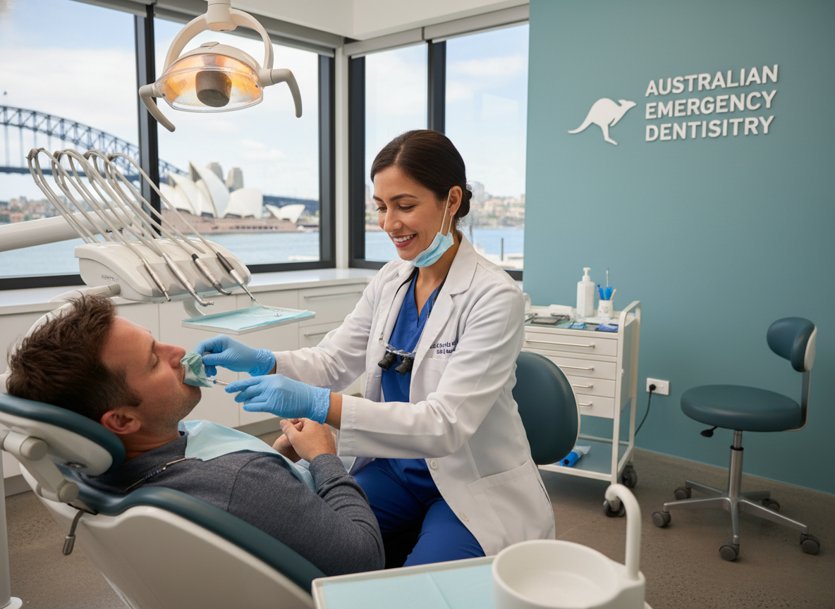 Dentist providing emergency treatment for severe toothache at My Smile Doctors