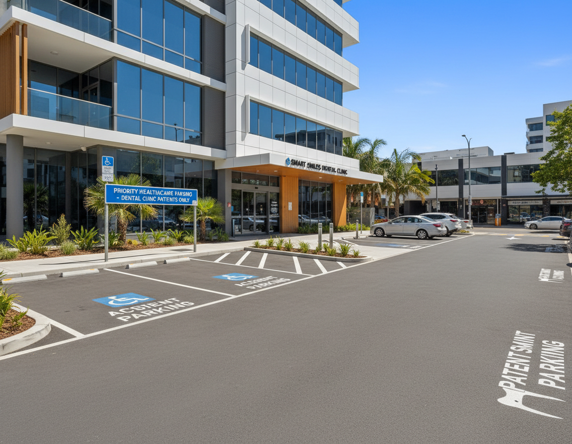 Parking area near My Smile Doctors Dentist Parramatta clinic