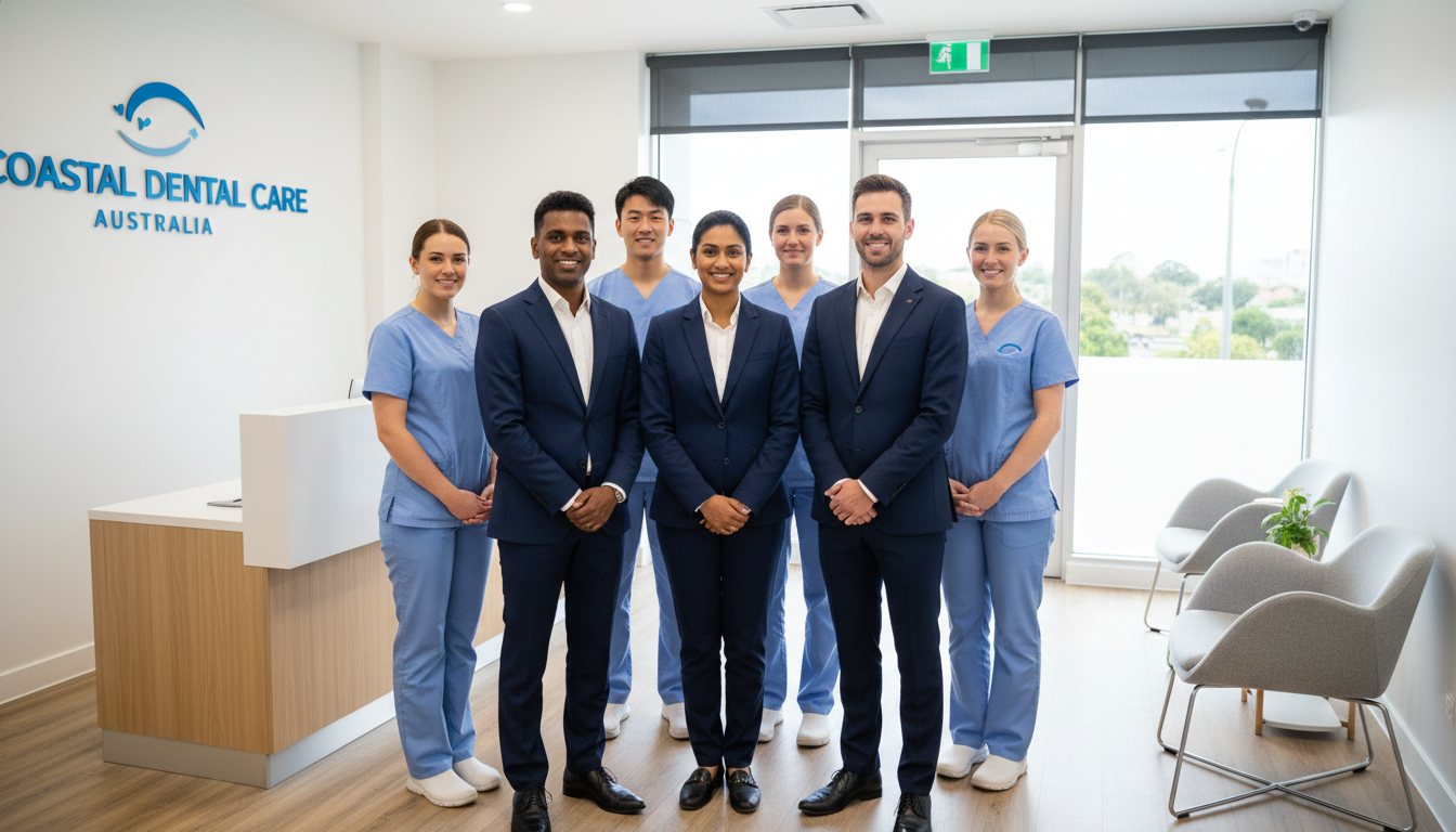 Professional dental team at My Smile Doctors Dentist Parramatta smiling together