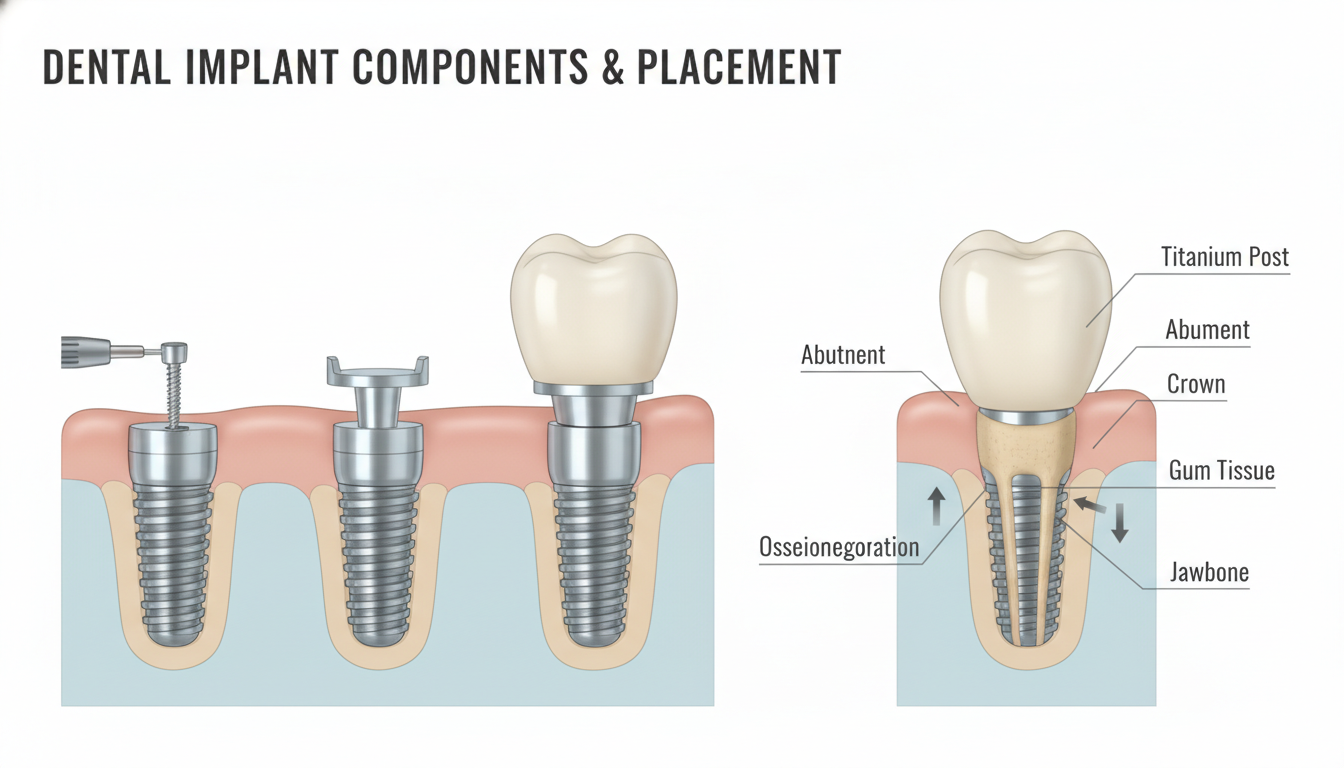 dental implant components and placement diagram dental implant components and placement diagram