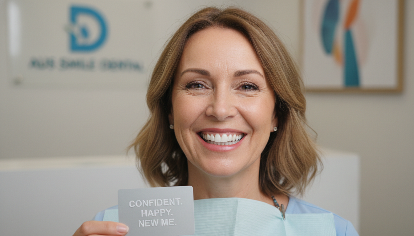 happy patient showing perfect smile after dental treatment happy patient showing perfect smile after dental treatment