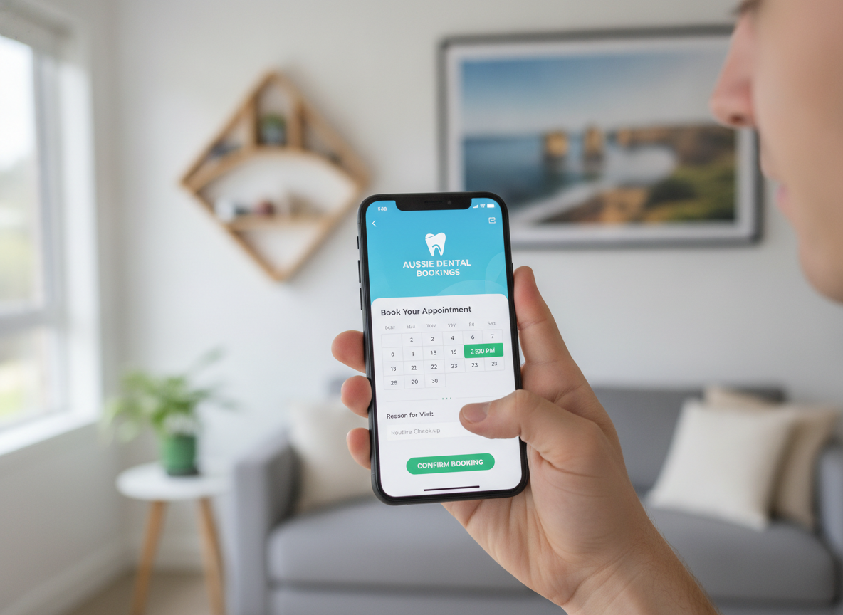 patient using smartphone to book dental appointment online patient using smartphone to book dental appointment online