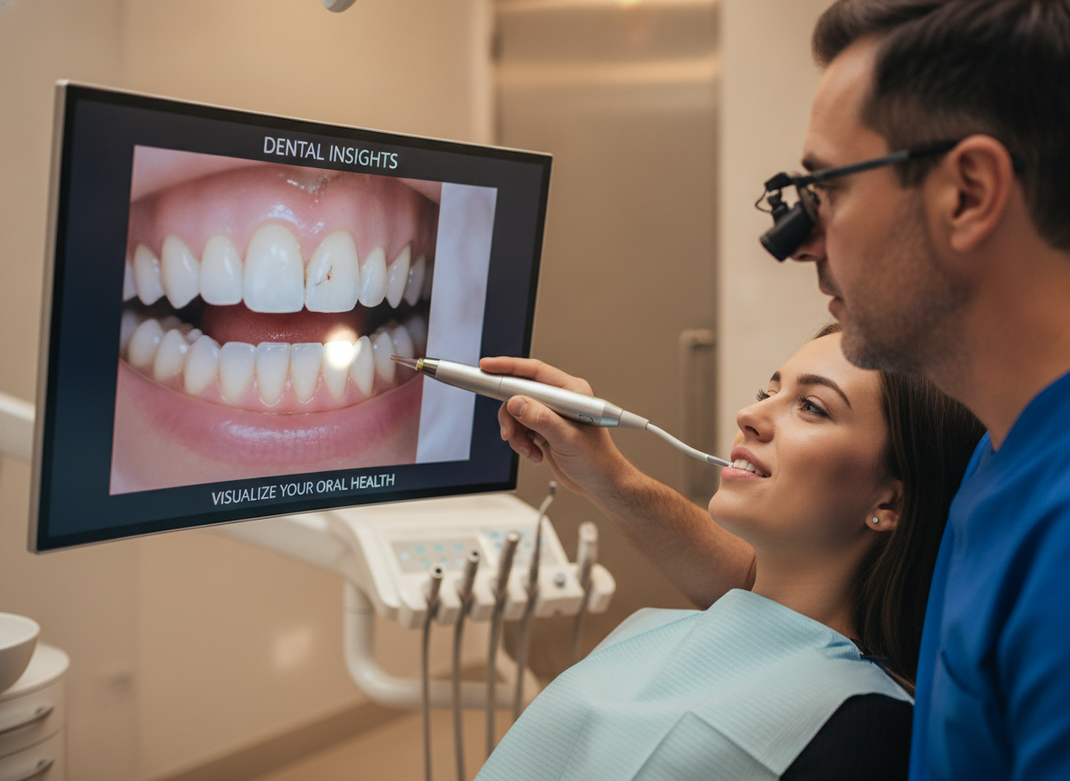 Intraoral camera providing detailed tooth examination Intraoral camera providing detailed tooth examination