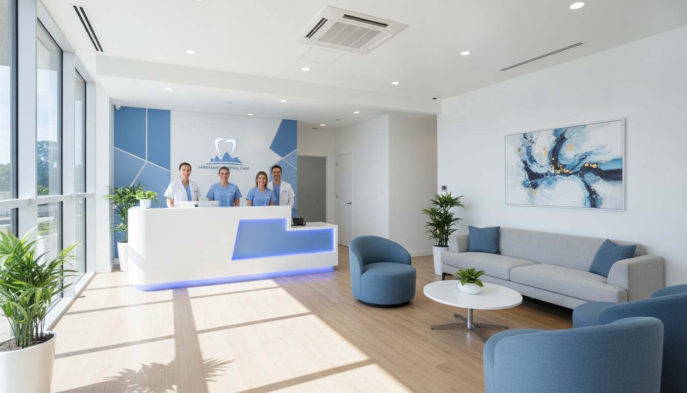 Modern dental clinic in Parramatta with comfortable waiting area and advanced equipment