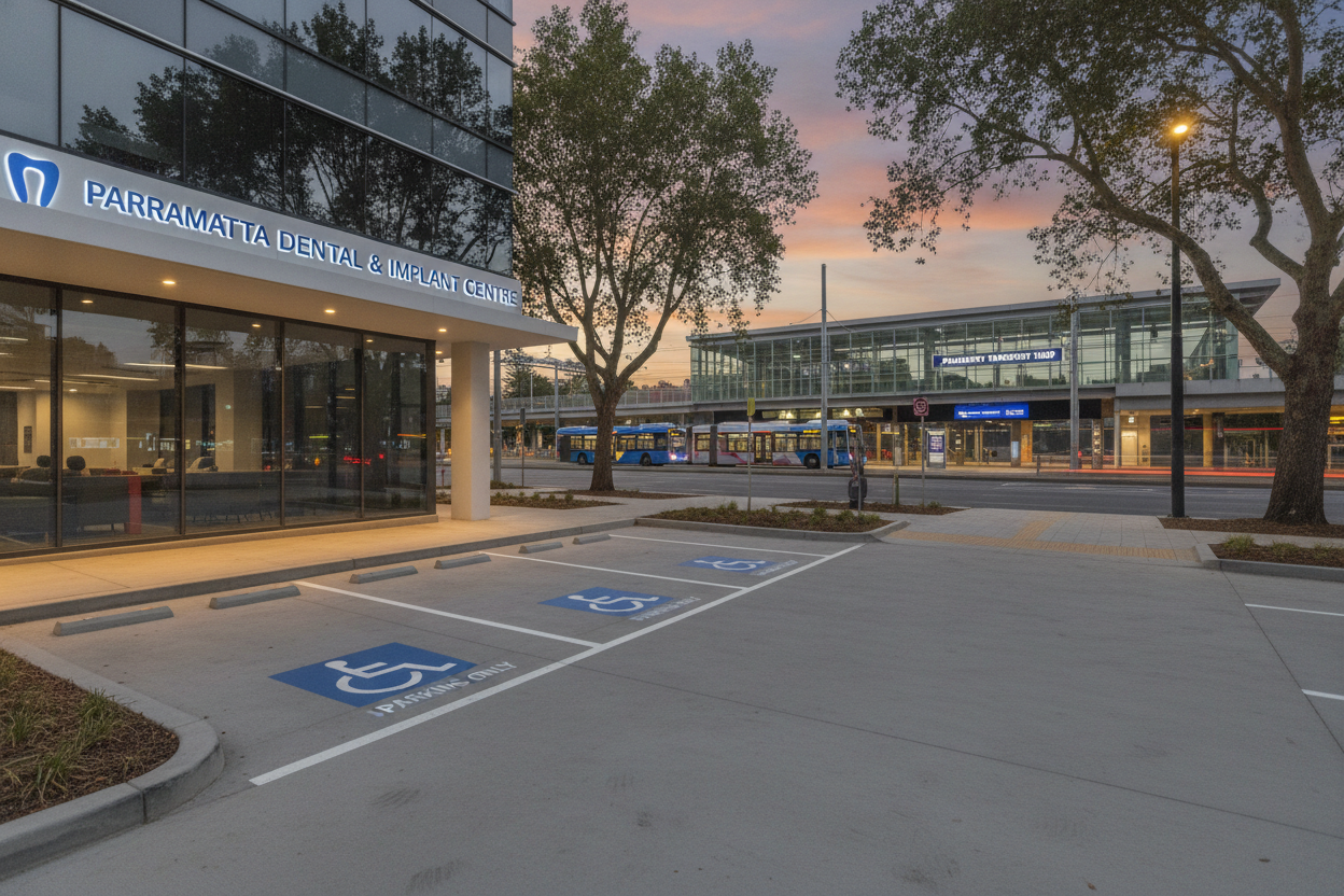 Parking facilities and public transport access near Parramatta dental clinic Parking facilities and public transport access near Parramatta dental clinic