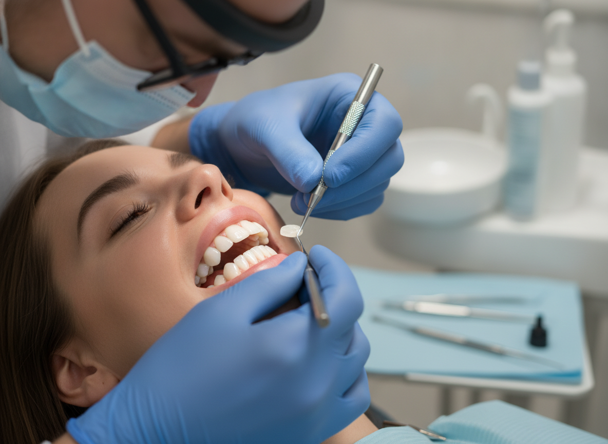 Porcelain veneers application for perfect smile design Porcelain veneers application for perfect smile design