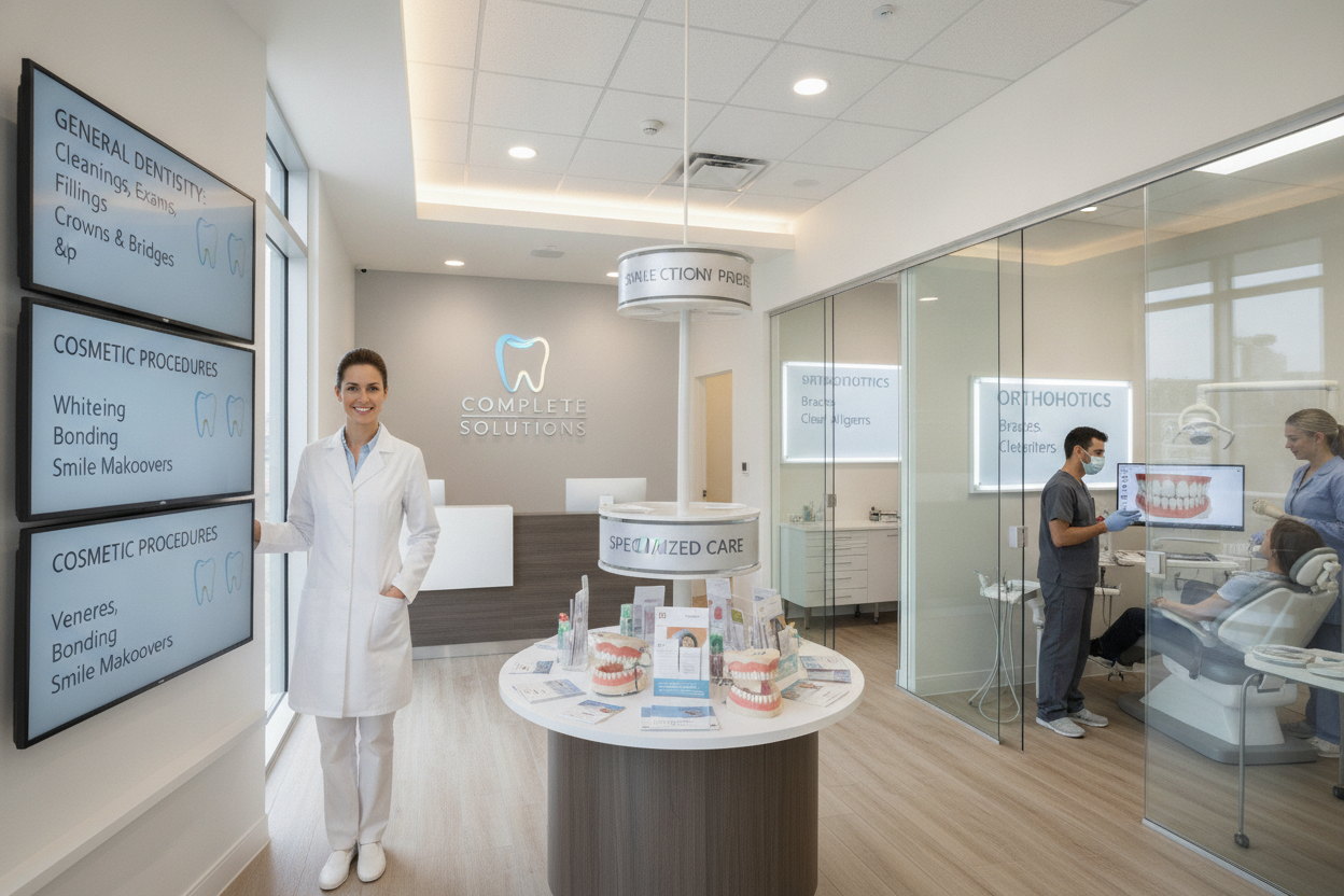Range of comprehensive dental services available in practice Range of comprehensive dental services available in practice